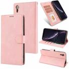 For iPhone XR Fantasy Classic Skin-feel Calfskin Texture Magnetic Buckle Horizontal Flip PU Leather Case with Holder & Card Slot & Wallet(Rose Gold) - 1