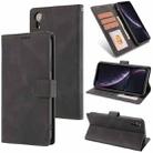 For iPhone XR Fantasy Classic Skin-feel Calfskin Texture Magnetic Buckle Horizontal Flip PU Leather Case with Holder & Card Slot & Wallet(Black) - 1