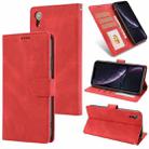 For iPhone XR Fantasy Classic Skin-feel Calfskin Texture Magnetic Buckle Horizontal Flip PU Leather Case with Holder & Card Slot & Wallet(Red) - 1