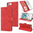 Fantasy Classic Skin-feel Calfskin Texture Magnetic Buckle Horizontal Flip PU Leather Case with Holder & Card Slot & Wallet For iPhone 8 Plus / 7 Plus(Red) - 1