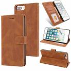 Fantasy Classic Skin-feel Calfskin Texture Magnetic Buckle Horizontal Flip PU Leather Case with Holder & Card Slot & Wallet For iPhone 8 Plus / 7 Plus(Brown) - 1