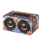 M5 Subwoofer Wooden Bluetooth 4.2 Speaker, Support TF Card & 3.5mm AUX & FM(Graffiti Color) - 1