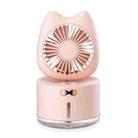 BD-MM1 Cat Shape Household Desktop Rechargeable Spray Humidifier Fan (Pink) - 1