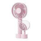 P8 Detachable Handheld Charging Fan with Makeup Mirror (Pink) - 1