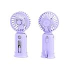 2 in 1 Portable Handheld Small Fan 10000mAh Fast Charge Power Bank (Purple) - 1