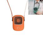 USB Charging Fan Portable Mini Hanging Neck Fan with 3 Speed Control(Orange) - 1