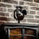 YL401 3-Blade High Temperature Metal Heat Powered Fireplace Stove Fan (Black) - 10