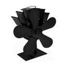 YL602 5-Blade High Temperature Metal Heat Powered Fireplace Stove Fan (Black) - 1