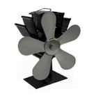 YL602 5-Blade High Temperature Metal Heat Powered Fireplace Stove Fan (Grey) - 1
