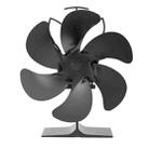 6-Blade Thermal Power Stove Fans Fireplace Fans (Black) - 1