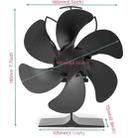6-Blade Thermal Power Stove Fans Fireplace Fans (Black) - 4