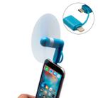 Fashion 8pin & Micro USB Ports Mini Fan with Two Leaves, For Mobile Phone with OTG Function & 8pin & Micro USB Ports(Blue) - 1