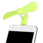 Fashion Micro USB Port Mini Fan with Two Leaves, For Android Mobile Phone with OTG Function & Micro USB Port(Green) - 4
