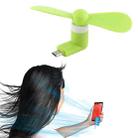 Fashion Micro USB Port Mini Fan with Two Leaves, For Android Mobile Phone with OTG Function & Micro USB Port(Green) - 7