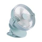 QW-F12 USB Charging Large Clip Mute Desktop Electric Fan, with 5 Speed Control (Blue) - 1