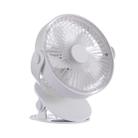 QW-F12 USB Charging Large Clip Mute Desktop Electric Fan, with 5 Speed Control (White) - 1