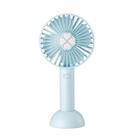QW-F08 Mini USB Charging Handheld Desktop Clover Electric Fan, with 3 Speed Control (Blue) - 1