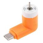Fashion USB 3.1 Type-C Port Mini Fan with Two Leaves, For Mobile Phone with OTG Function(Orange) - 3