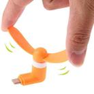 Fashion USB 3.1 Type-C Port Mini Fan with Two Leaves, For Mobile Phone with OTG Function(Orange) - 4