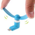 Fashion USB 3.1 Type-C Port Mini Fan with Two Leaves, For Mobile Phone with OTG Function(Blue) - 4