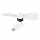 Fashion USB 3.1 Type-C Port Mini Fan with Two Leaves, For Mobile Phones with OTG Function(White) - 2