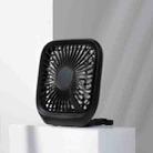 Baseus Foldable Car Backseat Fan Portable Mini Desktop Fan 3 Speed Control, with 1.5m Charging Cable(Black) - 1