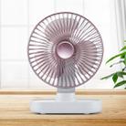 D77 4W Micro USB & USB-C / Type-C Rechargeable Portable Four-speed Adjustable Automatic Head Shaking Desktop Fan(Pink) - 1