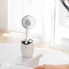 LLD-21 3.2-5.2W Splittable Shakeable 3-speed Control Cool Handheld Fan with Humidifier + Charging + Storage Integrated Base, Water Tank Capacity: 300ml(Black) - 1