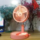 Humidifying and Moisturizing Spray Fan USB Charging Desktop Portable Folding Fan (Pink) - 1