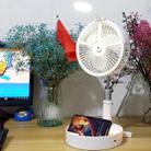 Humidifying and Moisturizing Spray Fan USB Charging Desktop Portable Folding Fan (White) - 1