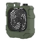 X50 Portable Outdoor Camping USB Charging Stepless Speed Regulation Fan with LED Light (Army Green) - 1