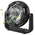 X60 Portable Outdoor Camping USB Charging Stepless Speed Regulation Fan with LED Light (Black) - 1
