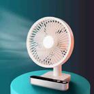 F702 Automatic Shaking Desktop Electric Fan with LED Display (White) - 1