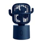 F6 Cactus Portable Mini Fan USB Shaking Head Handheld Desk Electric Fan (Dark Blue) - 1