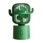 F6 Cactus Portable Mini Fan USB Shaking Head Handheld Desk Electric Fan (Green) - 1