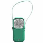 F20 Electroplating Handheld Fan Portable Desktop Folding Mute USB Hanging Neck Fan (Green) - 1