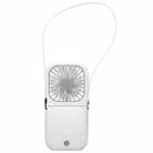 F20 Electroplating Handheld Fan Portable Desktop Folding Mute USB Hanging Neck Fan (White) - 1