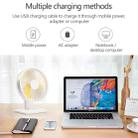 N11 Adjustable USB Charging Mute Desktop Electric Fan, with 3 Speed Control (White) - 5