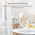 N11 Adjustable USB Charging Mute Desktop Electric Fan, with 3 Speed Control (White) - 11