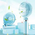 S2 Portable Foldable Handheld Electric Fan, with 3 Speed Control & Night Light (Sky Blue) - 1