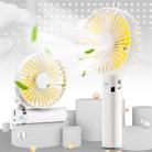 S2 Portable Foldable Handheld Electric Fan, with 3 Speed Control & Night Light (White) - 1
