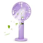 S8 Portable Mute Handheld Desktop Electric Fan, with 3 Speed Control (Purple) - 1