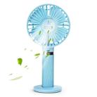 S8 Portable Mute Handheld Desktop Electric Fan, with 3 Speed Control (Sky Blue) - 1