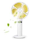 S8 Portable Mute Handheld Desktop Electric Fan, with 3 Speed Control (White) - 1