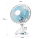220V Portable Household Dormitory Mute Clip Base Mini Electric Fan, Remote Control Timing Version, Length: 3.5m - 2