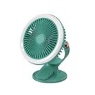 WK WT-F18 Desktop Portable Clip Fan with Ring Light(Green) - 1