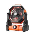 X3 Outdoor Portable Fan USB Charging Air Cooling Fan with LED Night Lamp (Orange) - 1