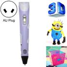 Hand-held 3D Printing Pen, AU Plug (Purple) - 1