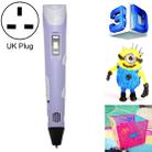 Hand-held 3D Printing Pen, UK Plug (Purple) - 1