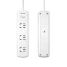 WK WP-P05 2500W 250V 6-hole Extension Wired Plugboard Fireproof Power Strip with Switch, Cable Length: 1.6m, CN Plug(White) - 1